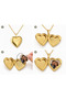 Gold Color Heart Patterned Women's Memory Necklace 316L Stainless Steel Gift - 4