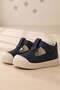 Shaun Genuine Leather Black Skin Velcro Anatomical Baby Sandals