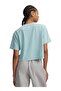 6011065-425 Ua Rival Boxy Tee Wash Blue Bicycle Regular Plain Women's T-Shirt - 2