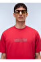 تي شيرت رجالي S-BOX LOGO SS 1-NP0A4IFLRAQ1 أحمر مستدير ذو قصة عادية وقصة مستقيمة - 3