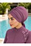 ملابس السباحة والهيزيما العلوية المتوافقة مع Hijab Back Tie Bone Lilac - 2