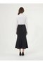 Apsen Women's Black Seasonal Buttoned Epaulet Detailed Fish Black Skirt 2161-95 - 2