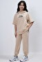 Girl's Two Thread Fabric Short Sleeve Hooded Tracksuit Set - 5