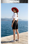 Unisex Casual Short Sleeve Set with Red Butterfly Print Outdoor Spring/Summer Fullshorts - 4