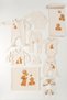 Fluffy Bear Unisex 11 Piece Hospital Discharge Set Organic Cotton Newborn Set with Toys