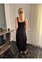 Women's Black Loose Jumpsuit Dress - 3