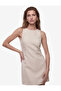 A-Line Crew Neck Sleeveless Mini Linen Dress - 2
