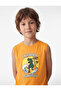 Cotton Crew Neck Sleeveless Dinosaur Printed Tank Top - 3