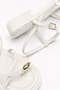 Women's White Gold Ring Detailed Ankle Strap Flip-Flop Sandals - 3