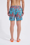 Men's Watercolor Swim Shorts Turquoise - 4