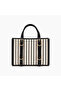 Women's Belt Detailed Linen Cross Hand and Shoulder Bag - 2