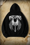Academia Guys Wings & Letter Graphic Drawstring Hoodie Gray