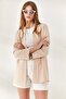 Woman's Stone Shawl Collar Atlas Jacket CKT-19000139 - 4