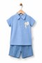 Baby Boy Polo Collar Elephant Embroidered 2-Piece Set with Shorts Summer Fabric 6-24 Months - 3