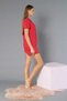 Buttoned Short Sleeve Shorts Set - Summer Score Pattern Soft Milan Fabric - M, L, Xl, XXL - 3