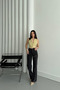 Women's Wide High-Waist Palazzo Black Denim Jeans - 4
