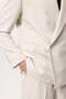 Ecru Double Breasted Fleto Men's Blazer Jacket with Pockets - 5