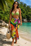 Elena Naomi Flower Satin Pareo (145*100) - 2