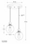 Lorenza 2.Li̇ Pendant Lamp ✨ Braided Cable ✨   Black ✨   Chrome Detailled ✨   White Glop Glass Modern Living Room Chandelier ✨   Living Room Chandelier Kitchen Glass Chandelier ✨   Modern Chandelier Models Lighting Ceiling Lighting Living Room - 6