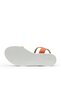 Orange Leather Women's Flat Sandals 01Wq1612 - 5