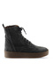 Gray Dark Suede Women's Flat Boots 01Wt3001