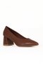 Brown Light Leather Women's Heeled Shoes 01We5801 - 3