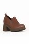 Mink Dark Leather Women's Heeled Shoes 01Wz7004 - 2