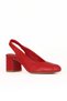 Red Sct Leather Women's Heeled Shoes 01We5701 - 3