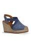 Blue Suede Women's Wedge Heeled Sandals 14Ws72600 - 2
