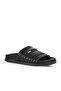 Black Leather Women's Flat Slippers 01Wu5829 - 3
