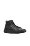 Black Leather Women's Flat Boots 01Wz7700 - 2