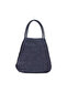 Navy Blue Suede Women's Shoulder Bag - 2