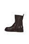 Brown Leather Women's Flat Boots 01Wf4303 - 5