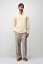Yellow Linen Blend Relaxed Fit Men's Shirt - 4