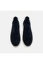 Men's Navy Blue Lace-Up Suede Leather Sports Shoes - 6