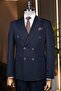 Exclusive double-breasted suit navy blue - 2