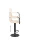 Scaun de bar, crem, material textil - 6