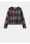 Diamond patterned knitwear sweater - 3