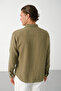 Men's Breathable Muslin Fabric 100% Cotton Washable Pocketless Shirt - 8