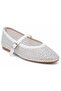 Feles Kemer Stone Detailed Women's Ballerina Shoes White - 2