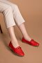 Genuine Leather Women's Ballerinas Iz.3501 Red