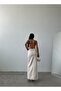 Maxi Denim Skirt with Slit Detail - 3