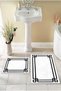 Non-Slip Base Washable 2 Piece 60x100 - 50x60 Bathroom Carpet Mat Toilet Seat Set