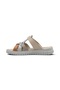 Mr White Orthopedic Crossed Strap Genuine Leather Women's Slippers - 2