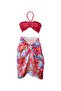 Sakura Pink Gerbera Flower Satin Sheer Pareo (147*55) - 4