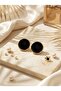 Gold Night Series Gold Round Earrings - 3