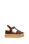 İzobella Women's Sandals High Feta Genuine Leather - 6