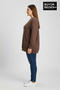 Women's Plus Size Crew Neck Sleeves and Hem Ribbed Slim Sweatshirt Spr26Bswk956 - 2