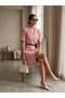 Pink Jacket Collar Double Breasted Mini Dress – Thin Texture, City Style |   Frn Line - 4