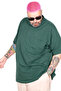 Mode XL Plus Size Men's T-Shirt, Polo Collar, Pocketed, Classic 20550, Olive Green - 2